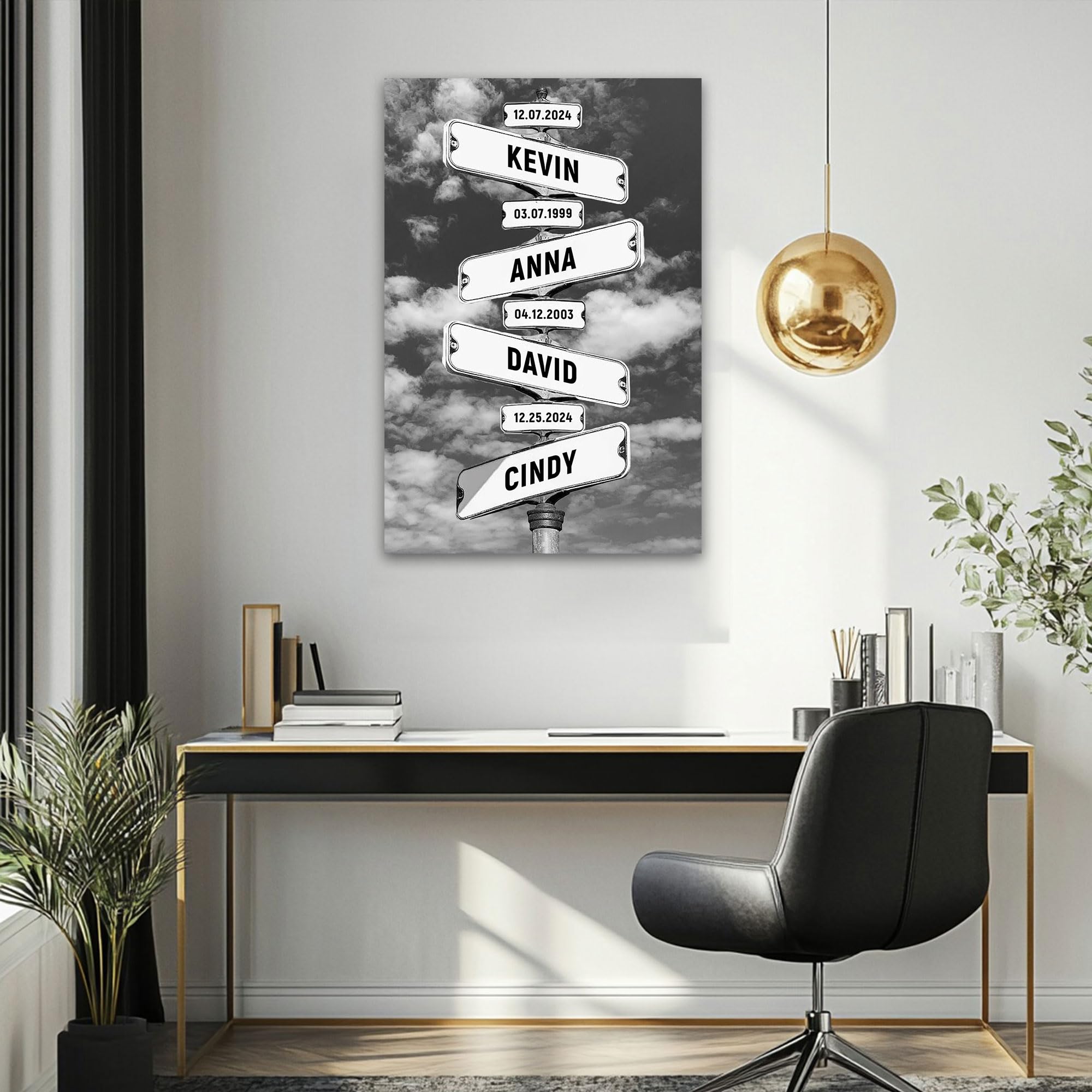 Amazon.com: Personalized Street Sign Multi-Name Custom Canvas Wall